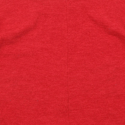 Womens UK Size 8 Luca Vanucci Red Basic T-Shirt