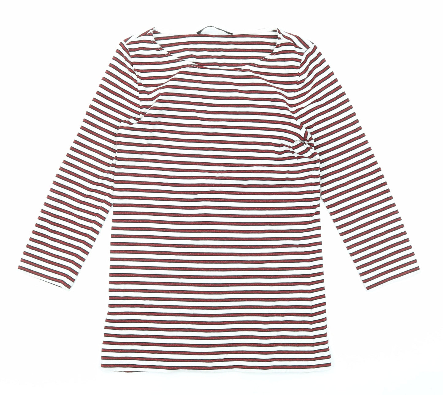 Womens UK Size S Hallhuber Red Basic T-Shirt