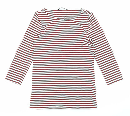 Womens UK Size S Hallhuber Red Basic T-Shirt