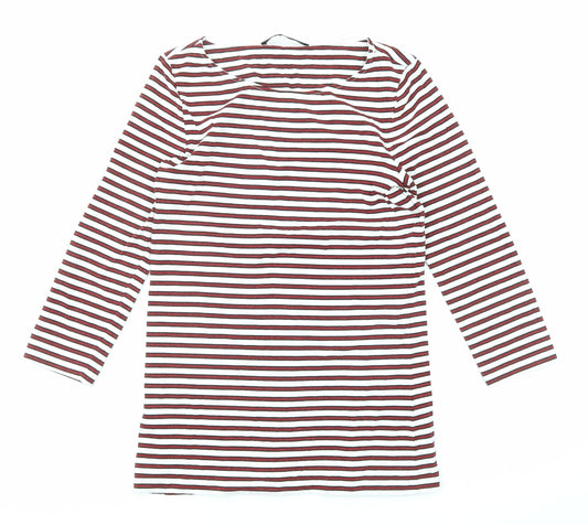 Womens UK Size S Hallhuber Red Basic T-Shirt