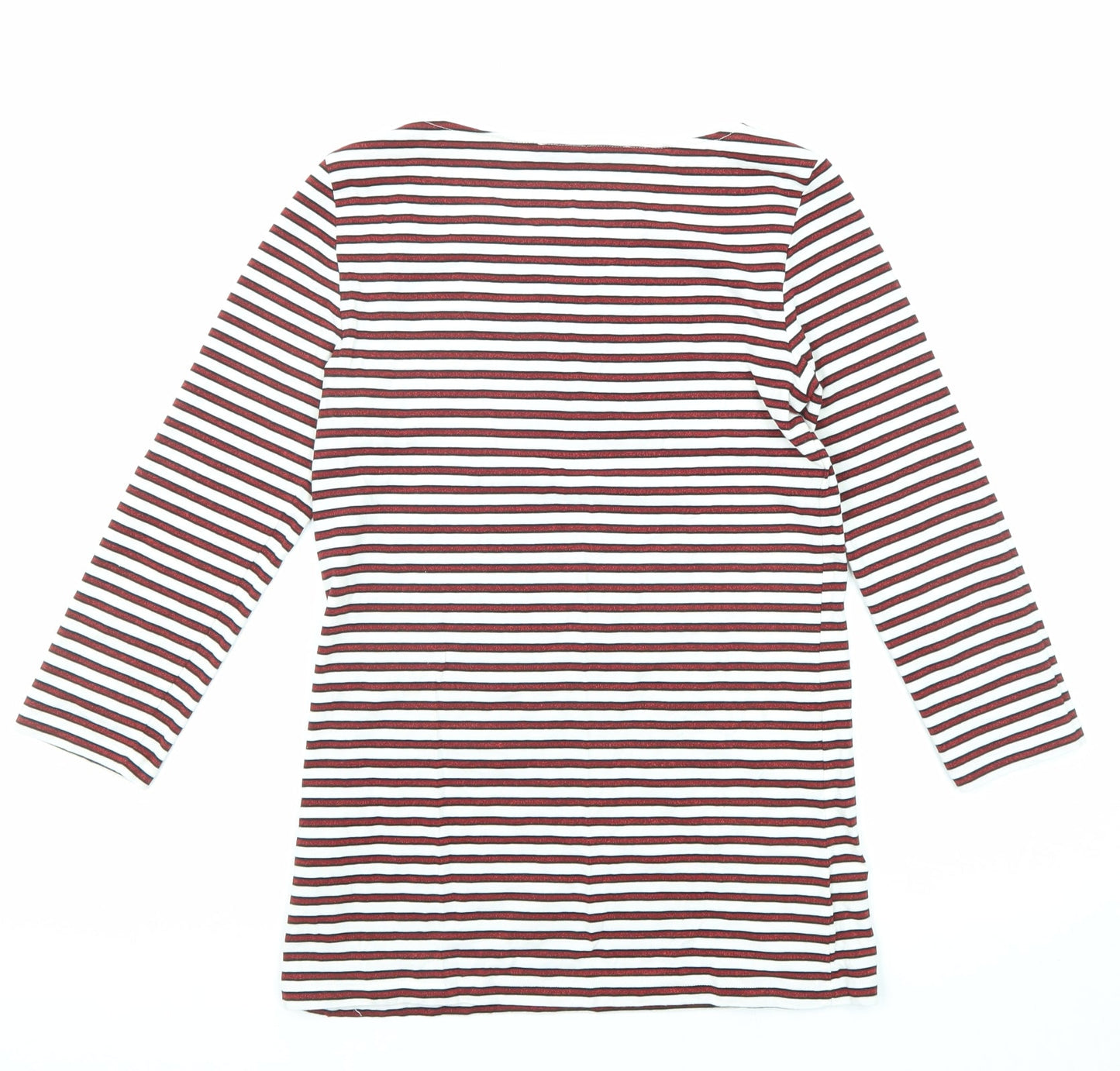 Womens UK Size S Hallhuber Red Basic T-Shirt