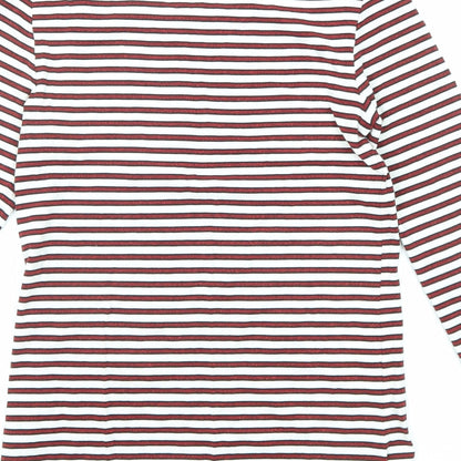 Womens UK Size S Hallhuber Red Basic T-Shirt