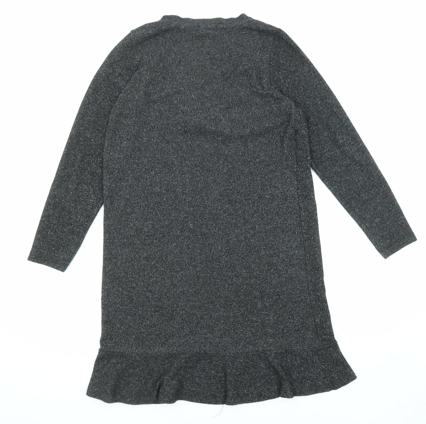 Soaked Womens Black Viscose Jumper Dress Size L V-Neck Pullover