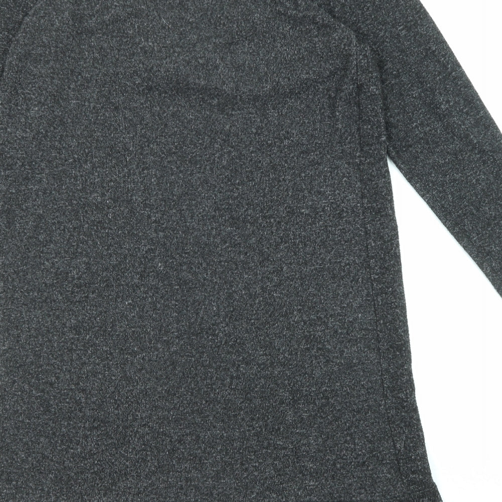 Soaked Womens Black Viscose Jumper Dress Size L V-Neck Pullover