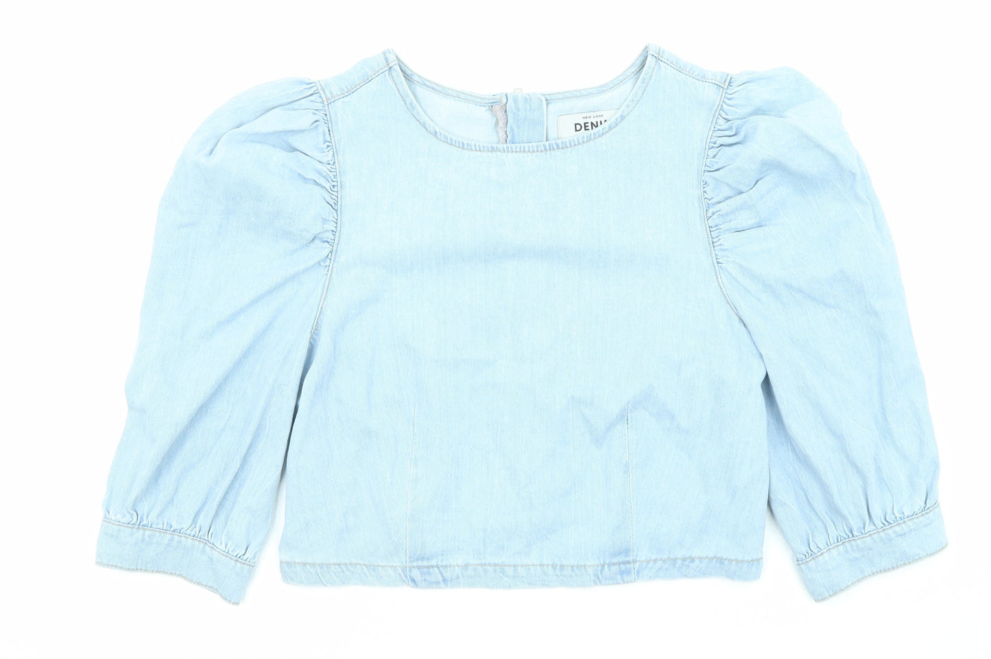 Womens UK Size 12 New Look Blue Basic Blouse