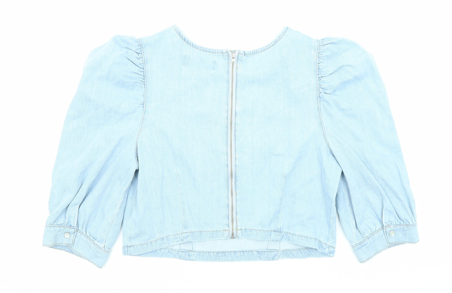 Womens UK Size 12 New Look Blue Basic Blouse