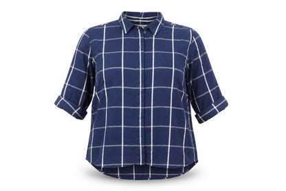 Womens UK Size 14 Marks and Spencer Blue Basic Button-Up