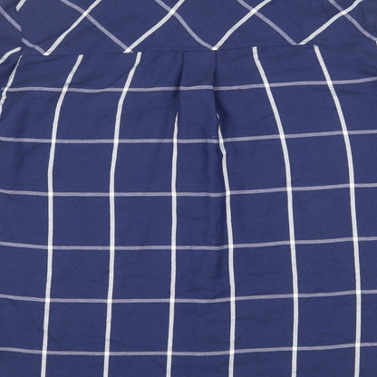 Womens UK Size 14 Marks and Spencer Blue Basic Button-Up