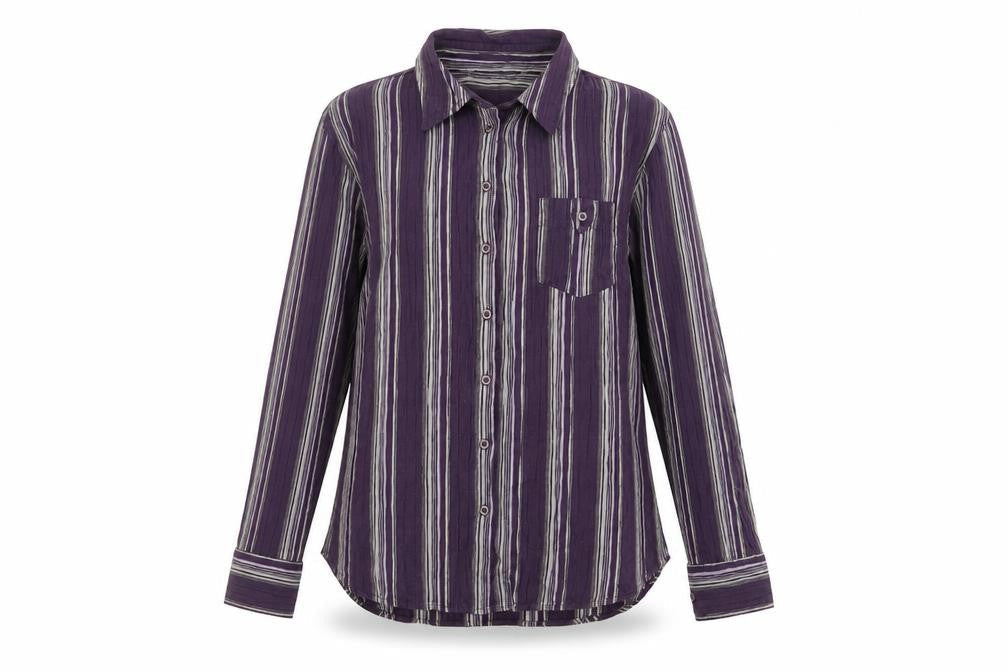 Womens UK Size 12 Marks and Spencer Purple Basic Button-Up