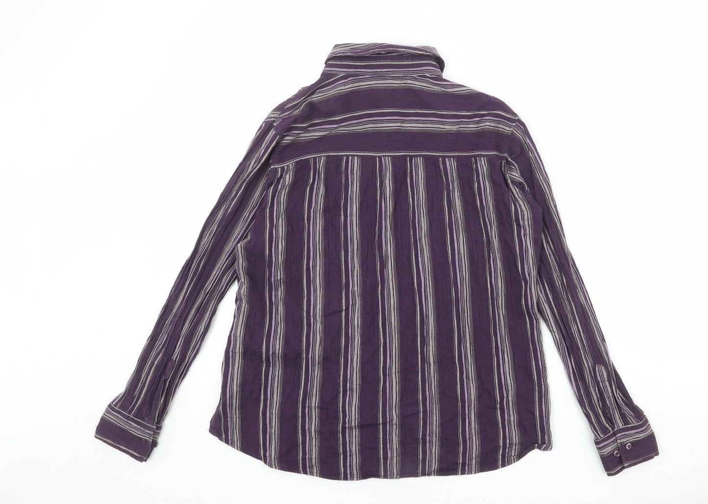Womens UK Size 12 Marks and Spencer Purple Basic Button-Up