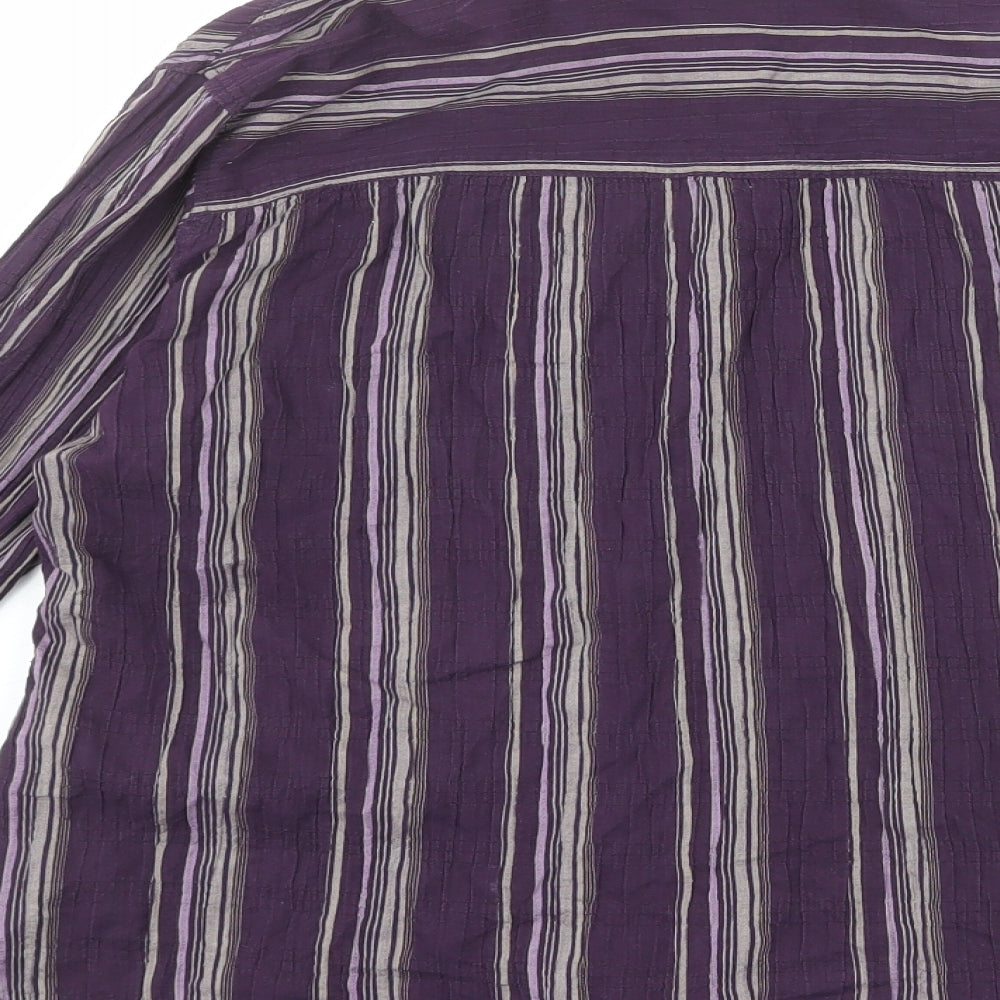Womens UK Size 12 Marks and Spencer Purple Basic Button-Up
