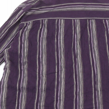 Womens UK Size 12 Marks and Spencer Purple Basic Button-Up