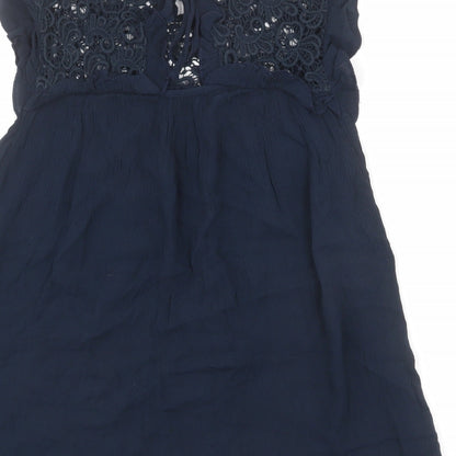 Womens UK Size 12 Dorothy Perkins Blue Basic Blouse