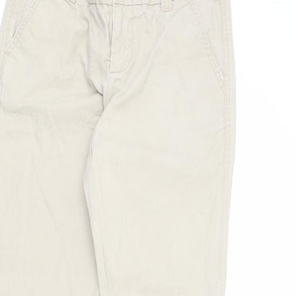 Gap Womens Beige Cotton Trousers Size 4 L31 in Regular Zip