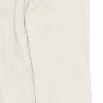 Gap Womens Beige Cotton Trousers Size 4 L31 in Regular Zip