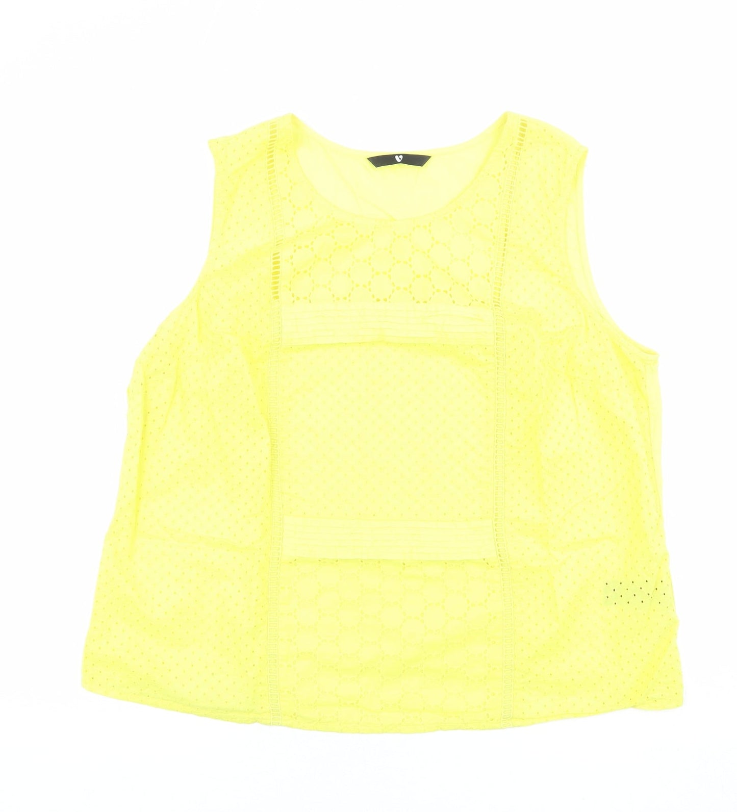 Womens UK Size 18 Very Yellow Basic Tank