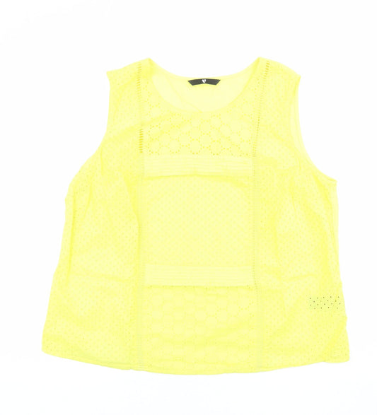 Womens UK Size 18 Very Yellow Basic Tank