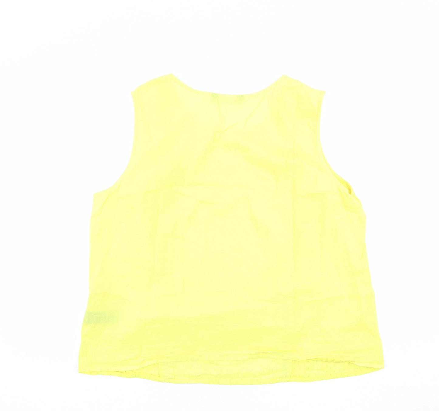 Womens UK Size 18 Very Yellow Basic Tank