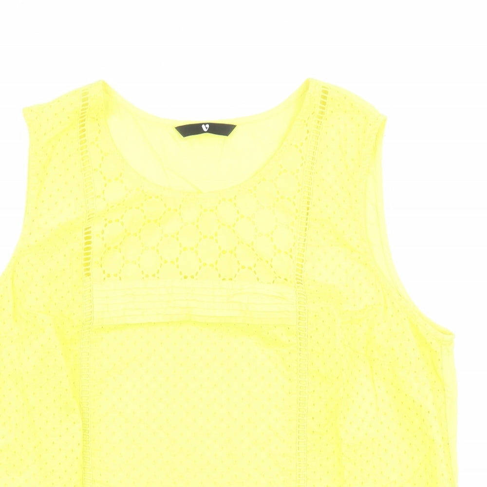 Womens UK Size 18 Very Yellow Basic Tank