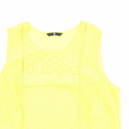 Womens UK Size 18 Very Yellow Basic Tank