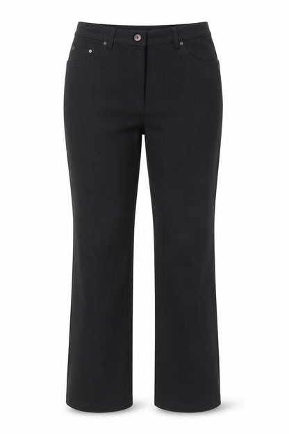 Bisón Womens Black Polyester Trousers Size 12 L31 in Regular Zip