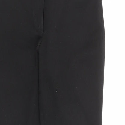 Bisón Womens Black Polyester Trousers Size 12 L31 in Regular Zip
