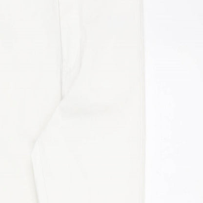 Denim & Co. Womens White Cotton Skinny Jeans Size 8 L28 in Regular Zip