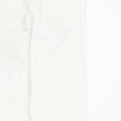 Denim & Co. Womens White Cotton Skinny Jeans Size 8 L28 in Regular Zip