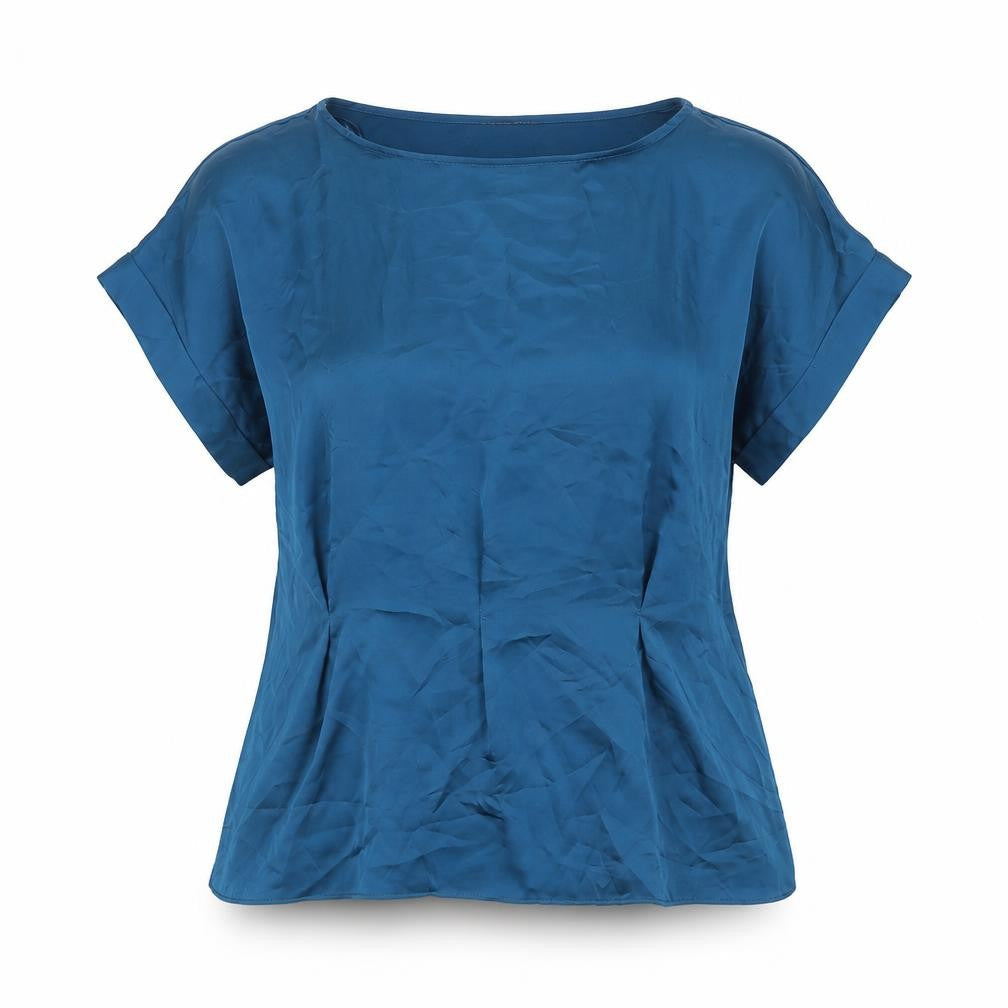 Womens UK Size 12 Marks and Spencer Blue Basic Blouse