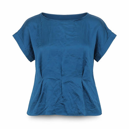 Womens UK Size 12 Marks and Spencer Blue Basic Blouse