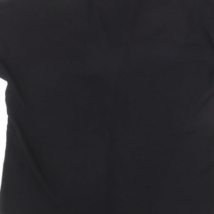 New Look Womens Black Polyester Basic Blouse Size 6 V-Neck
