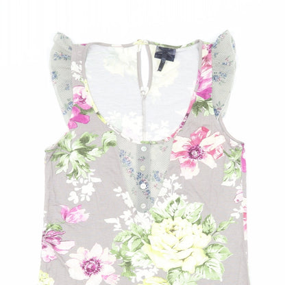 Womens UK Size 8 NEXT Grey Basic Tank