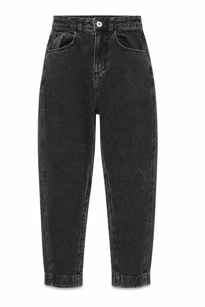 Collusion Womens Grey Cotton Mom Jeans Size 25 in L30 in Regular Zip