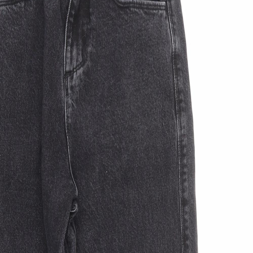 COLLUSION Womens Grey Cotton Mom Jeans Size 25 in L30 in Regular Zip