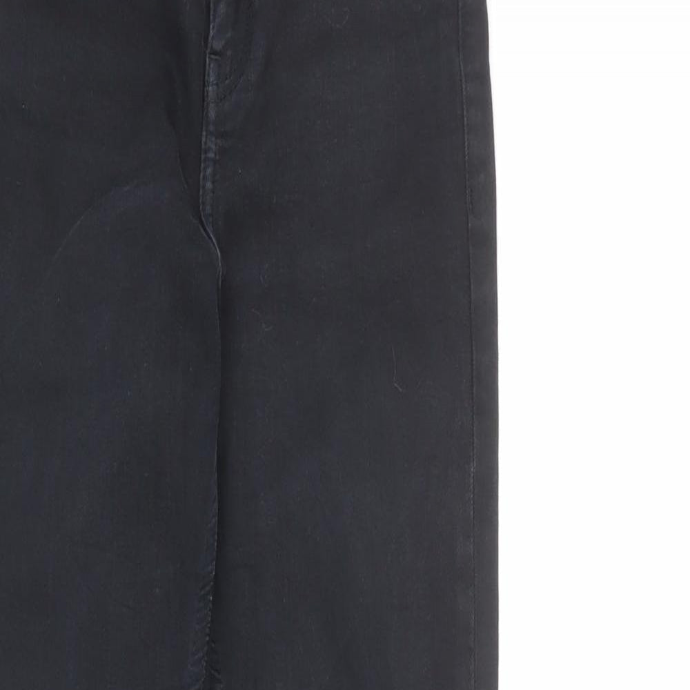 Topshop Womens Blue Cotton Tapered Jeans Size 25 in L30 in Regular Zip