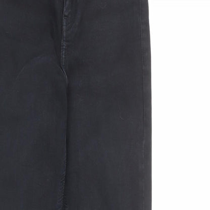 Topshop Womens Blue Cotton Tapered Jeans Size 25 in L30 in Regular Zip