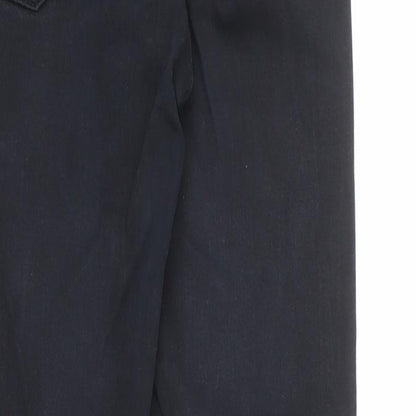 Topshop Womens Blue Cotton Tapered Jeans Size 25 in L30 in Regular Zip