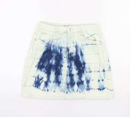 Womens UK Size 8 Denim & Co. Mini Denim Skirt