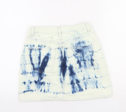 Womens UK Size 8 Denim & Co. Mini Denim Skirt