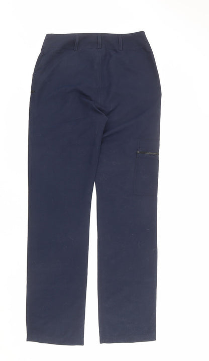 Clockhouse Womens Blue Polyester Trousers Size 8 L32 in Regular Zip