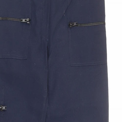 Clockhouse Womens Blue Polyester Trousers Size 8 L32 in Regular Zip