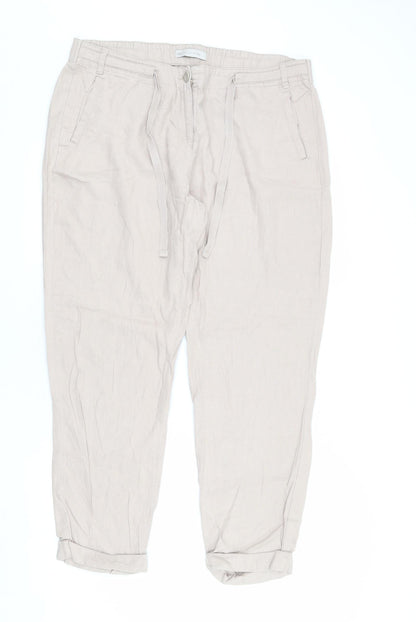 Womens UK Size 36 in Marks and Spencer Regular Fit  Beige Trousers