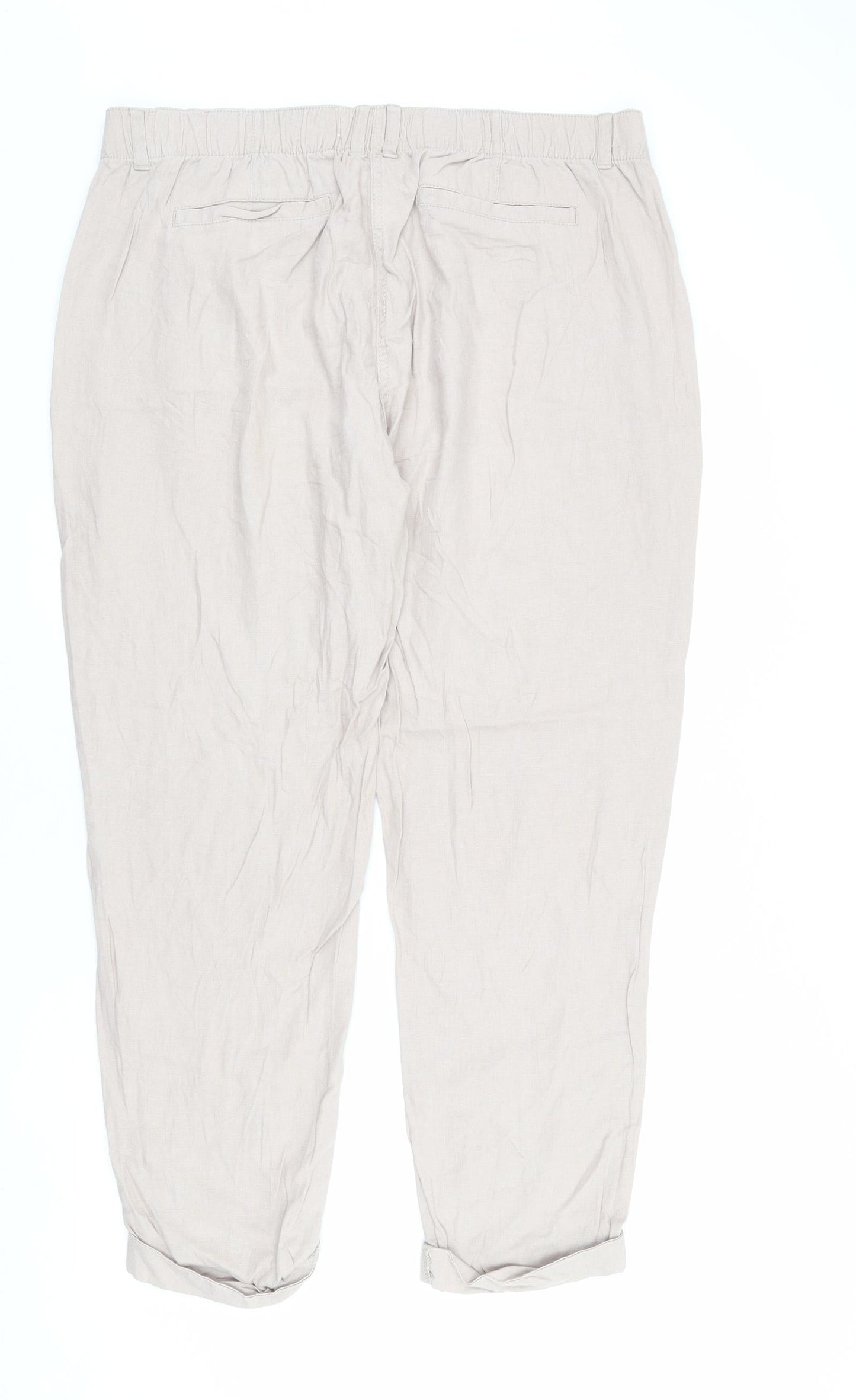 Womens UK Size 36 in Marks and Spencer Regular Fit  Beige Trousers
