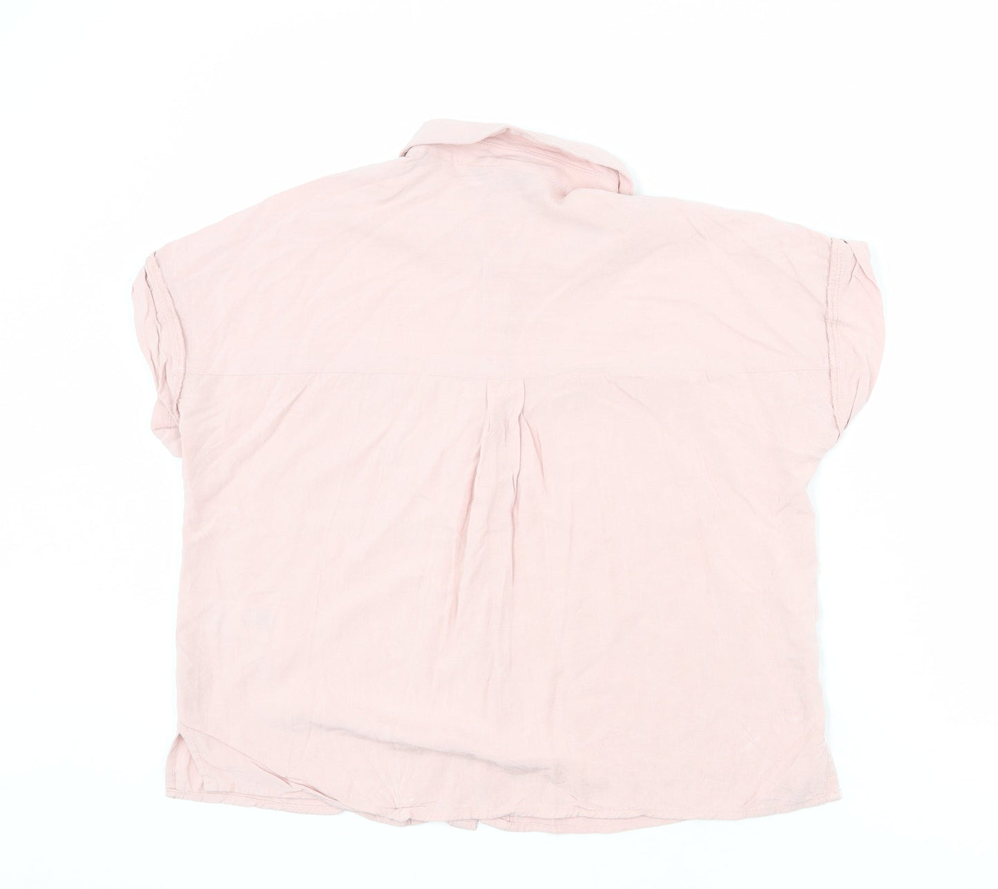 Womens UK Size 10 New Look Pink Basic Button-Up