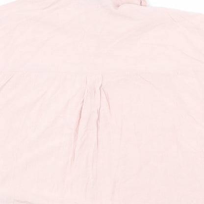 Womens UK Size 10 New Look Pink Basic Button-Up