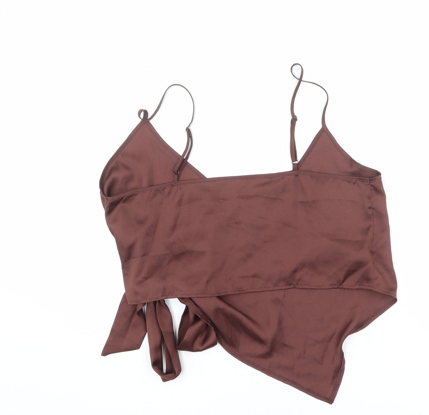 Womens UK Size 14 ASOS Brown Wrap Tank
