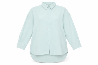 Womens UK Size 6 New Look Blue Basic Button-Up
