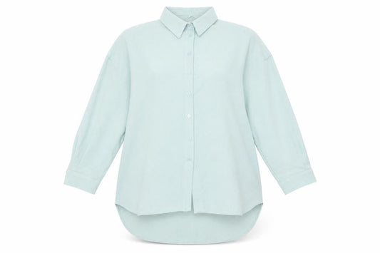 Womens UK Size 6 New Look Blue Basic Button-Up