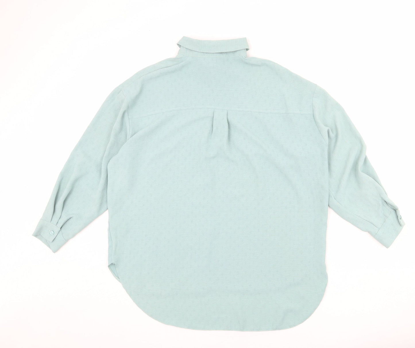 Womens UK Size 6 New Look Blue Basic Button-Up