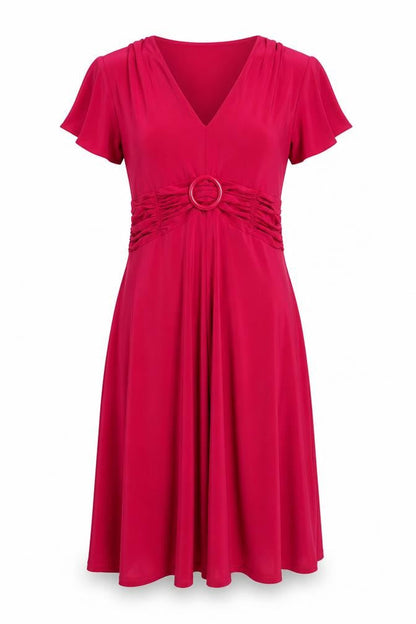 CC Womens Pink Polyester Trapeze & Swing Size 8 V-Neck Pullover